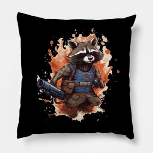 rocket raccoon Pillow