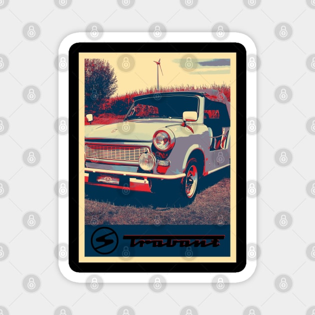 trabant, ddr, gdr classic car - 2 Magnet by hottehue