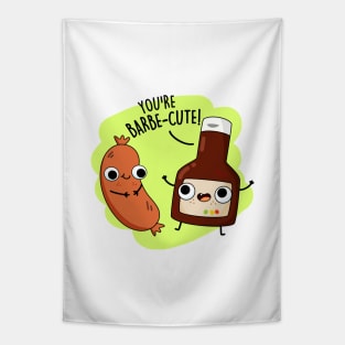 Barbe-cute Cute Funny Barbeque Pun Tapestry