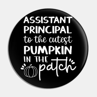 Assistant Principal Masks Pumpkin Patch Pin