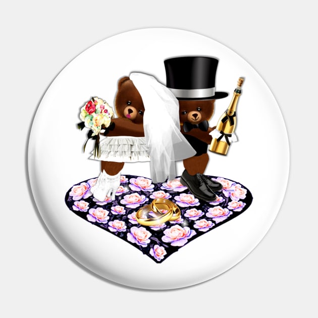 Wedding Celebration Bears Pin by KC Morcom aka KCM Gems n Bling aka KCM Inspirations