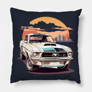 Car Classic Retro Design Art Pillow