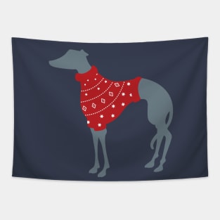 Christmas Whippet Tapestry