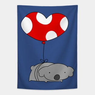 Heart Balloon Koala Tapestry