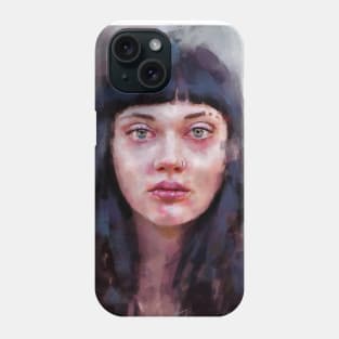 sad portrait Phone Case