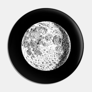 The Moon Illustration Pin