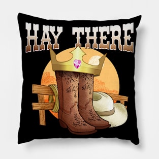 Hay There I Equestrian Pony Horse Lover Pillow