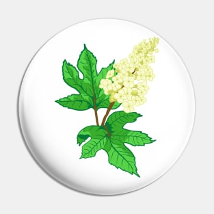 Oak Leaf Hydrangea Pattern Pin