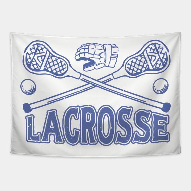 Vintage Lacrosse Tapestry by Christyn Evans