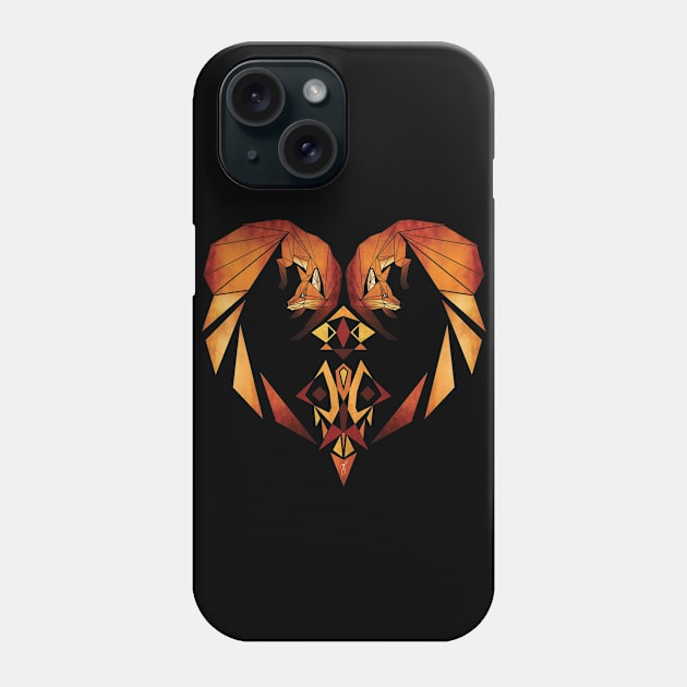 foxes heart Phone Case by Manoou