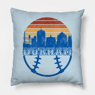 Durham, North Carolina Baseball Pillow