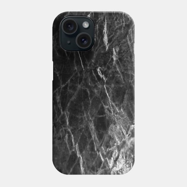 trendy modern chic minimalist grey black marble Phone Case by Tina