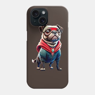 Cute Pug in Mysterious Magician Costume - Adorable Pug Dressed up as a Mystic Phone Case