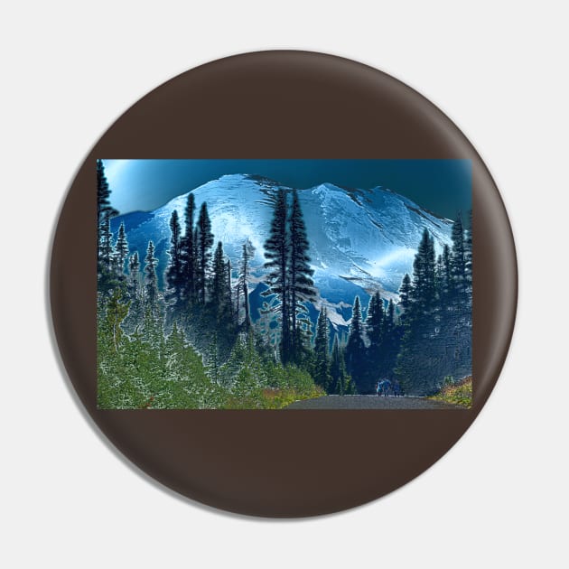 Enchanted Mount Rainier Evening Pin by SeaChangeDesign