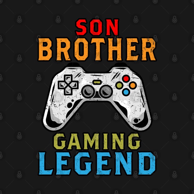 Son Brother Gaming Legend Gamer Gifts For Teen Boys Gaming by Herotee