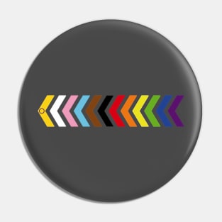 Pride Flag Chevrons Arrow Intersectional Intersex Progress Horizontal Pin