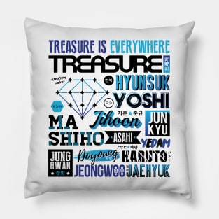 TREASURE Font Collage Pillow