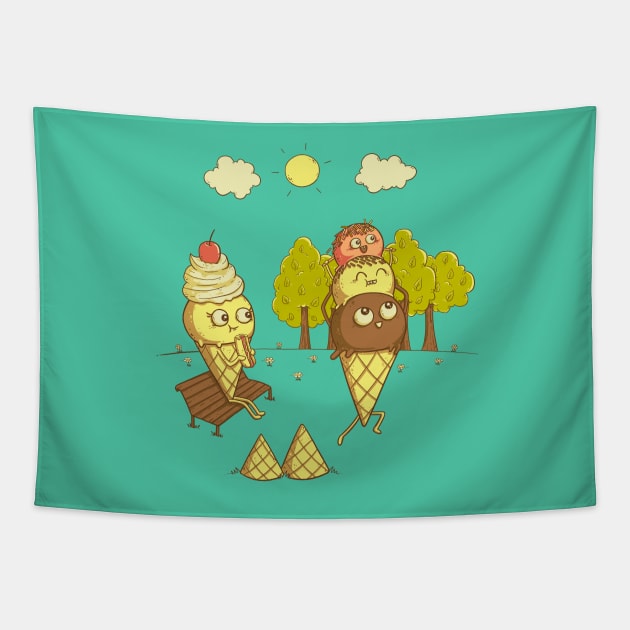 Yummy Back Ride Tapestry by Made With Awesome