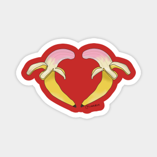 Strawberry Banana Heart Magnet