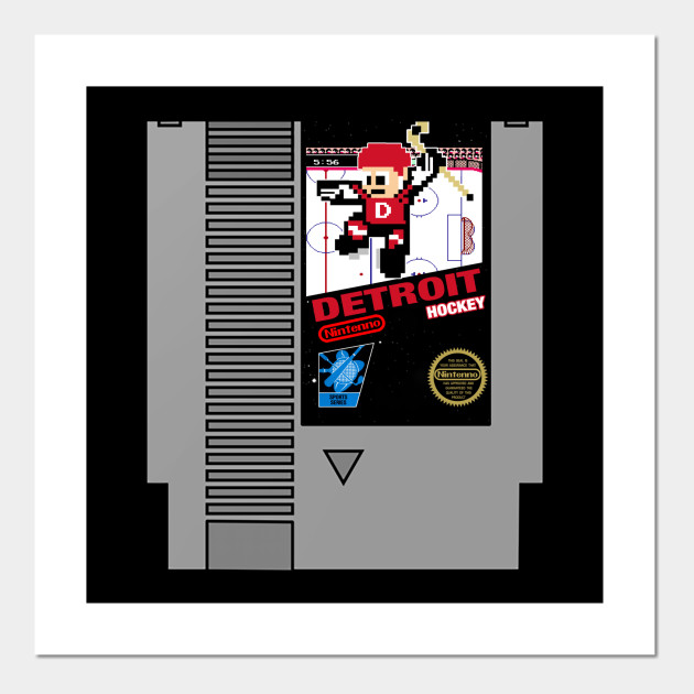 Detroit Hockey 8 Bit Cartridge Design Detroit Red Wings Posters And Art Prints Teepublic Uk