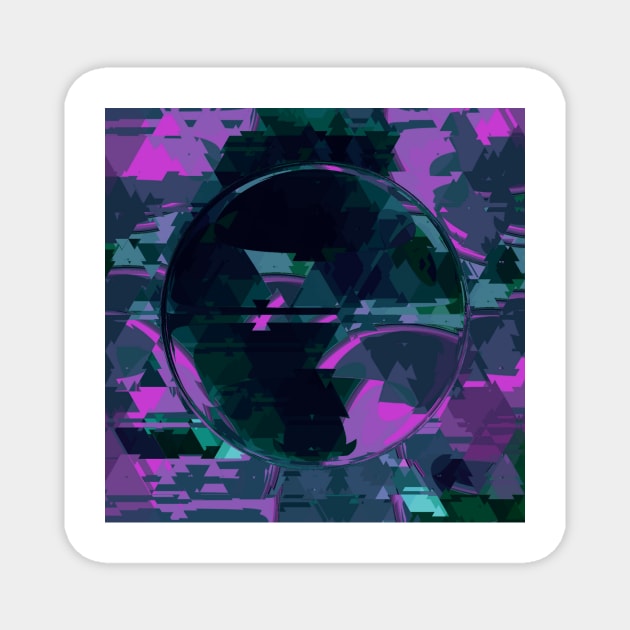 Magenta Camo Tribal Pattern Magnet by Moon Art