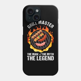 Mens Funny GrillMaster The Man The Myth Legend Funny Meat Smoker Phone Case