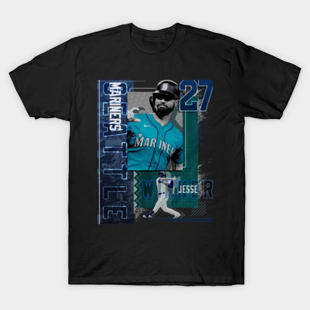 Rinkha Jesse WINKER Baseball Paper Poster Mariners 2 T-Shirt