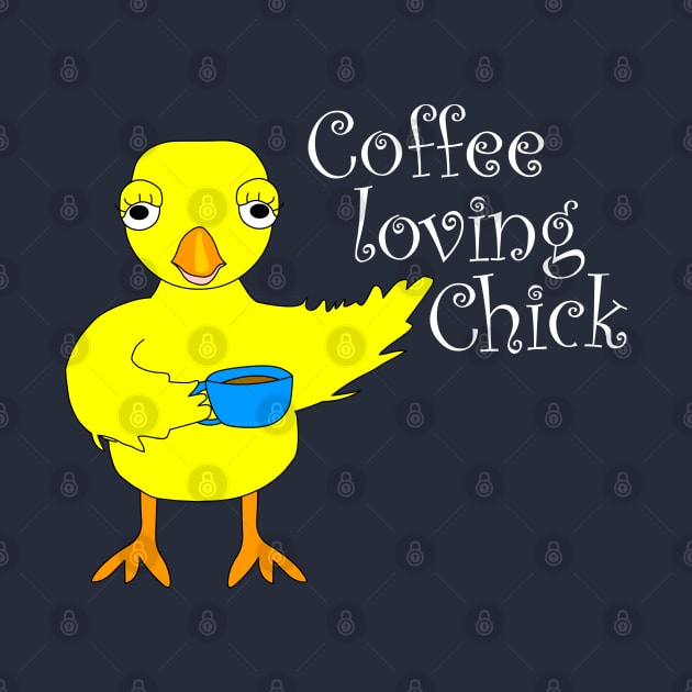 Coffee Chick White Text by Barthol Graphics