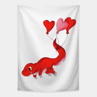 Triple Heart T Rex Tapestry