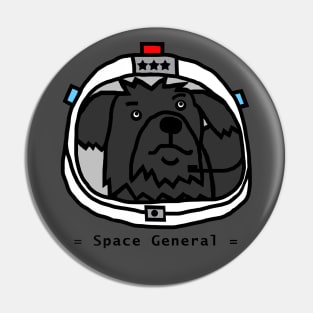 Space General Fergus the Dog Portrait Pin