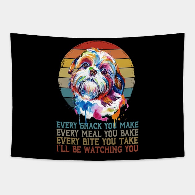 Shih Tzu Elegance Stylish Tees Every Meal You Bake of Shih Tzus Tapestry by Crazy Frog GREEN