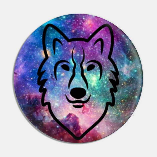 Cute Galaxy Wolf Cool 3d Galaxy Wolf Face Galaxy Wolf Pin Teepublic cool 3d galaxy wolf face