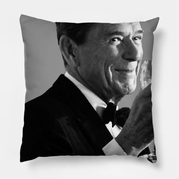 President Reagan Making A Toast Pillow by warishellstore