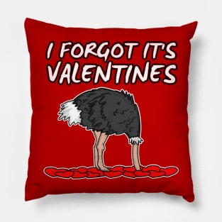 I Forgot It’s Valentines Ostrich Singles Funny 2022 Pillow