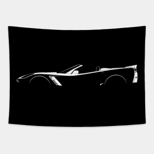 Chevrolet Corvette Z06 Convertible (C7) Silhouette Tapestry