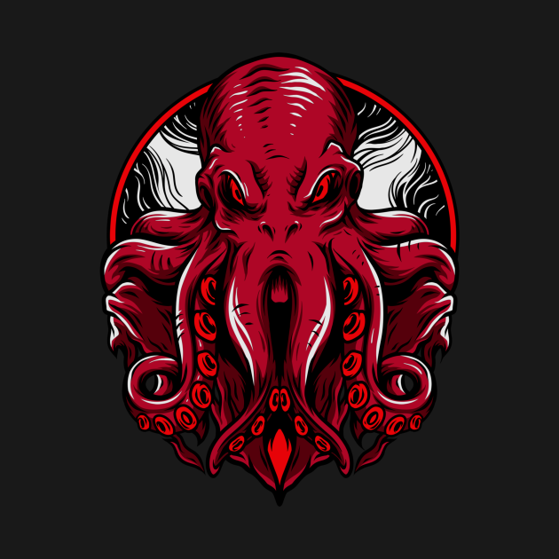 Disover Octopus Kraken Sea Monster Red - Octopus - T-Shirt