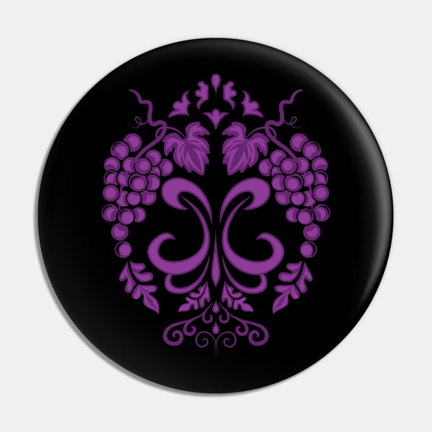 Purple Grapes Pin by SWON Design