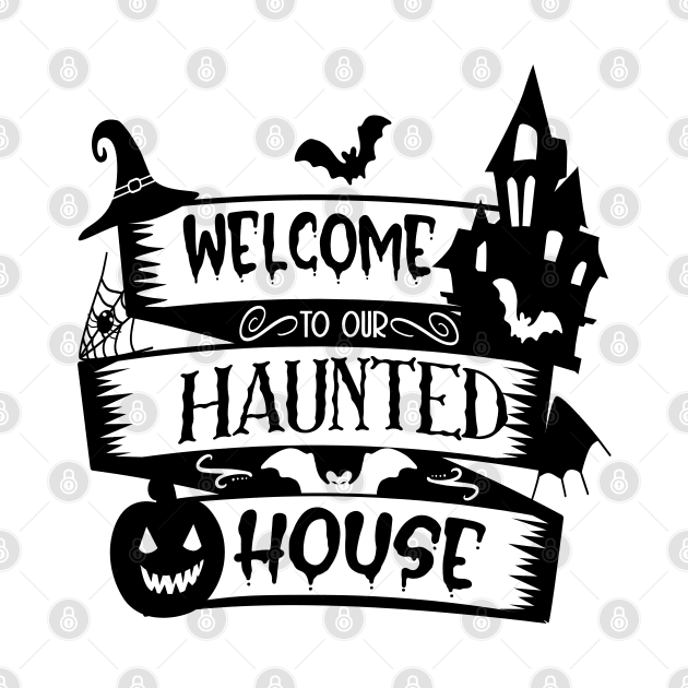 halloween design welcome to our haunted house text art design by MadeBYAhsan