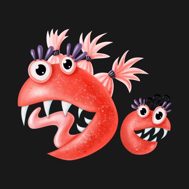 Funny Monster Friends Happy Silly Creatures by Boriana Giormova