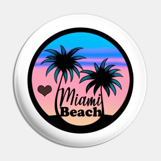 Miami Beach Palm Trees Pin