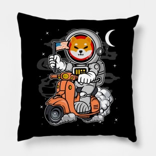 Astronaut Scooter Shiba Inu Coin To The Moon Shib Army Crypto Token Cryptocurrency Blockchain Wallet Birthday Gift For Men Women Kids Pillow