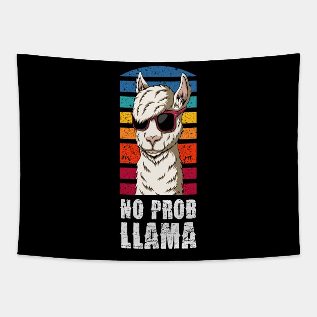 100 Days of School Shirt No Probllama Llama 100th day Tapestry by Pannolinno