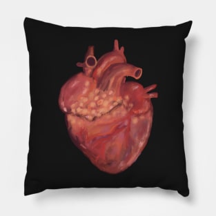 Human heart digital painting Pillow