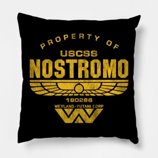 Property of USCSS Nostromo Dks Worn Pillow