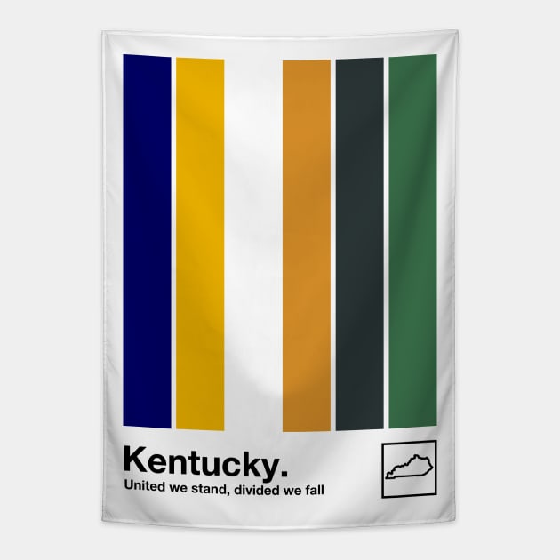 Kentucky State Flag  // Original Minimalist Artwork Poster Design Tapestry by DankFutura