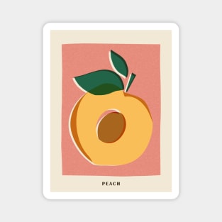 Fruit market, Peach, Cottagecore aesthetic, Exhibition poster, Pop art, Abstract food art, Retro Magnet