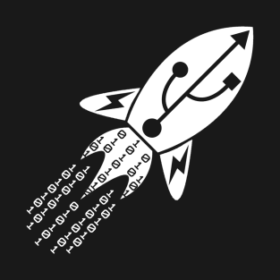 Machine Learning Rocket | Data Science Logo White T-Shirt