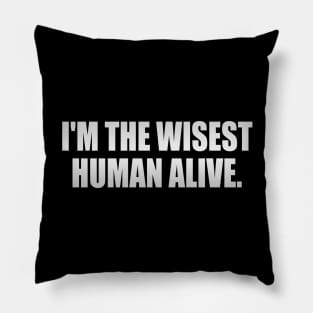 I'm the wisest human alive Pillow