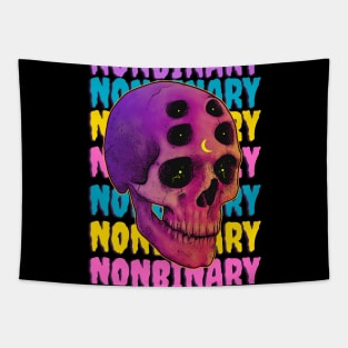 Nonbinary Skull Tapestry