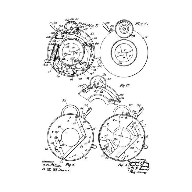 Camera Shutter Vintage Patent Hand Drawing by TheYoungDesigns